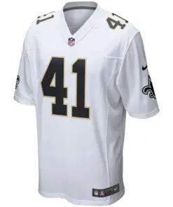 Alternative view of Alvin Kamara New Orleans Saints Nike Event Game Jersey - White