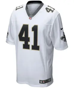 Alternative view of Alvin Kamara New Orleans Saints Nike Game Jersey - White