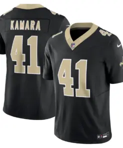 Alternative view of Alvin Kamara New Orleans Saints Nike Vapor F.U.S.E. Limited Jersey - Black
