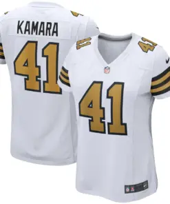 Alvin Kamara New Orleans Saints Nike Women's Game Player Jersey - Black - Image 5