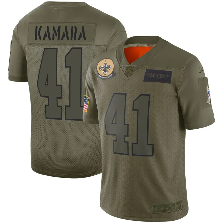 Alvin Kamara New Orleans Saints Nike Youth 2019 Salute to Service Game Jersey - Olive