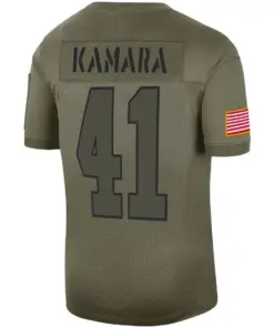 Alvin Kamara New Orleans Saints Nike Youth 2019 Salute to Service Game Jersey - Olive - Image 3