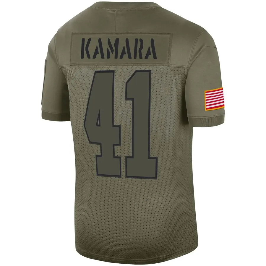 Alvin Kamara New Orleans Saints Nike Youth 2019 Salute to Service Game Jersey - Olive - Image 3