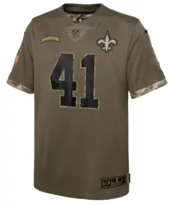 Alvin Kamara New Orleans Saints Nike Youth 2022 Salute to Service Player Limited Jersey - Olive - Image 3