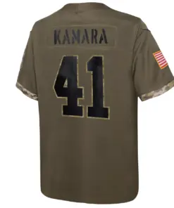 Alvin Kamara New Orleans Saints Nike Youth 2022 Salute to Service Player Limited Jersey - Olive - Image 4