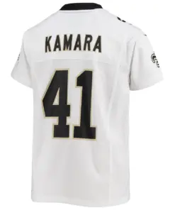 Alvin Kamara New Orleans Saints Nike Youth Game Jersey - White - Image 4