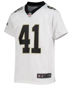 Alvin Kamara New Orleans Saints Nike Youth Game Jersey - White - Image 3