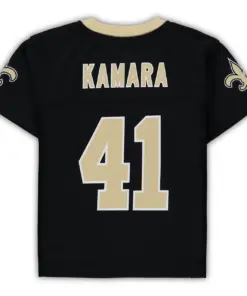 Alvin Kamara New Orleans Saints Nike Preschool Replica Player Jersey - Black - Image 4