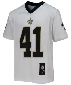 Alvin Kamara New Orleans Saints Fanatics Youth Replica Player Jersey - White - Image 3