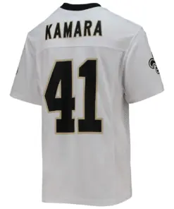 Alvin Kamara New Orleans Saints Fanatics Youth Replica Player Jersey - White - Image 4