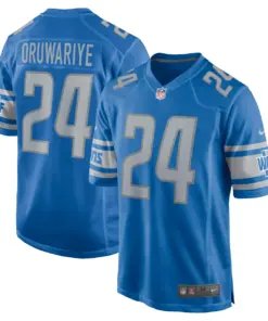 Alternative view of Amani Oruwariye Detroit Lions Nike Game Jersey - Royal Blue