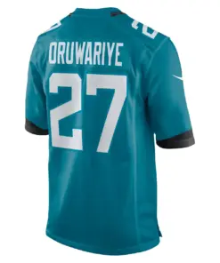 Alternative view of Amani Oruwariye Jacksonville Jaguars Nike Game Jersey - Teal