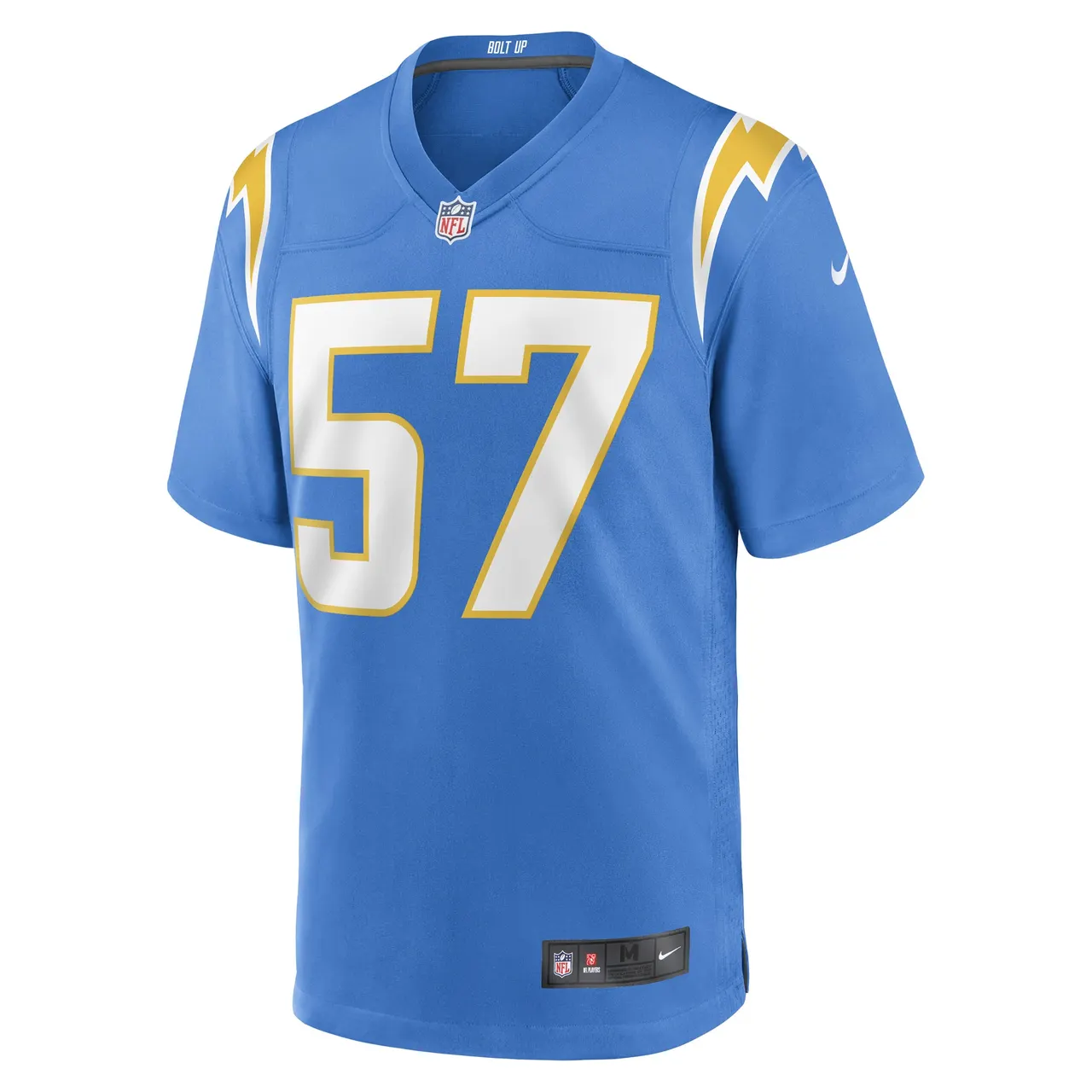 Amen Ogbongbemiga Los Angeles Chargers Nike Game Player Jersey - Powder Blue - Image 3