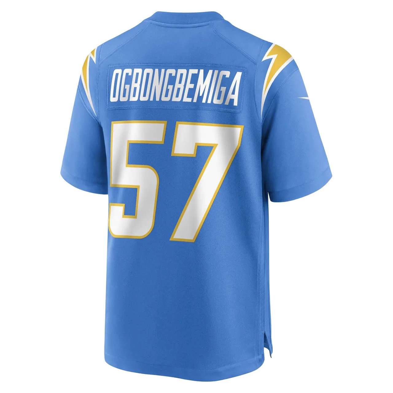 Amen Ogbongbemiga Los Angeles Chargers Nike Game Player Jersey - Powder Blue - Image 4