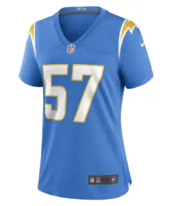 Amen Ogbongbemiga Los Angeles Chargers Nike Women's Game Player Jersey - Powder Blue - Image 3