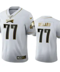 Andre Dillard Philadelphia Eagles Nike 100th Season Golden Edition Jersey - White