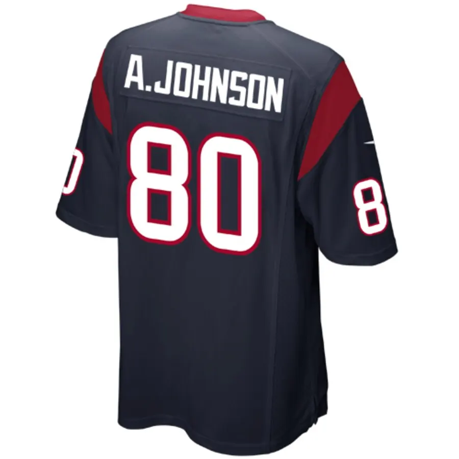 Andre Johnson Houston Texans Nike Youth Team Color Game Jersey - Navy Blue - Image 3