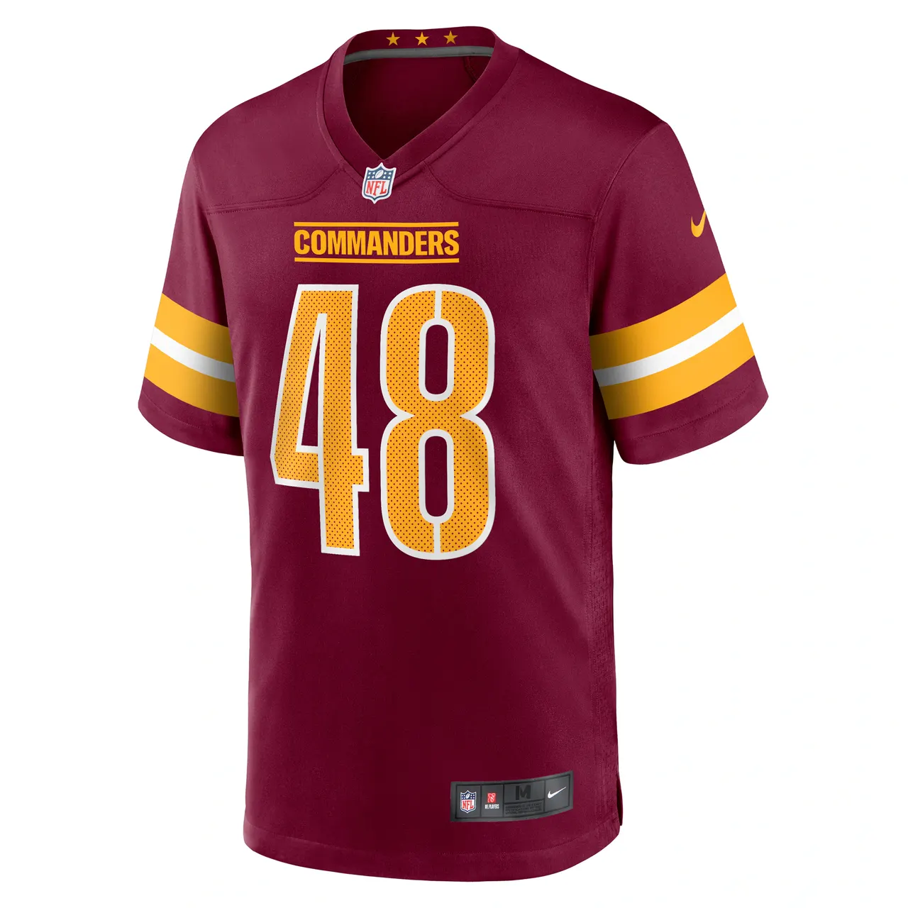 Andre Jones Jr. #48 Washington Commanders Nike Team Game Jersey - Burgundy - Image 3
