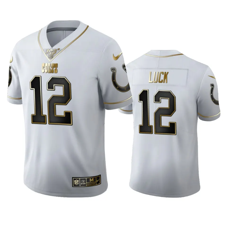 Andrew Luck Indianapolis Colts Nike 100th Season Golden Edition Jersey - White