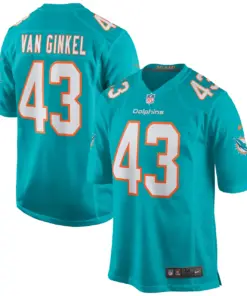 Andrew Van Ginkel Miami Dolphins Nike Game Jersey - Aqua - Image 2