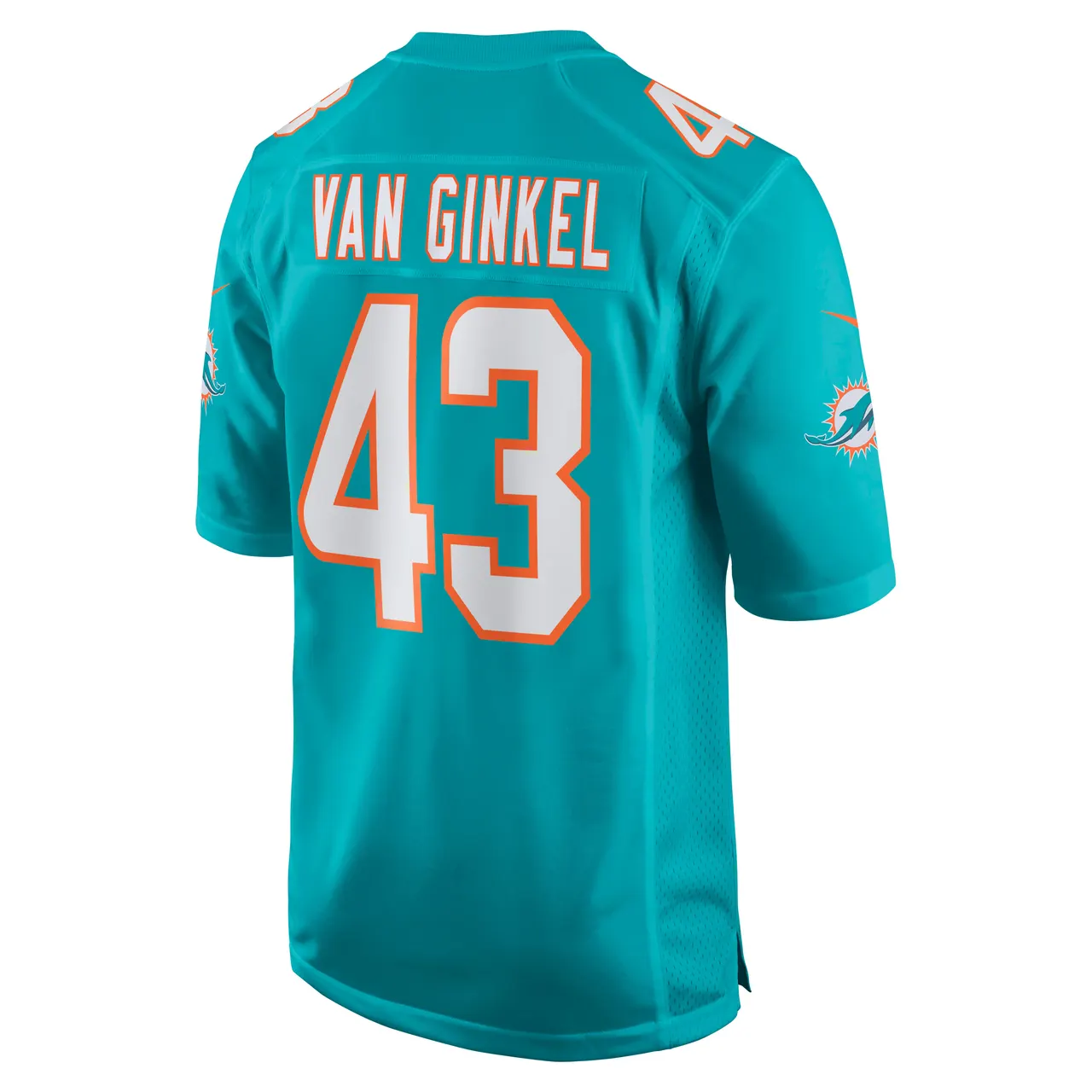 Andrew Van Ginkel Miami Dolphins Nike Game Jersey - Aqua - Image 4