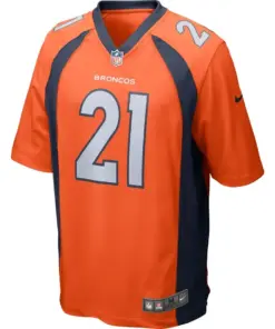 Aqib Talib Denver Broncos Nike Youth Team Color Game Jersey - Orange - Image 2
