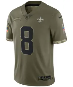Archie Manning New Orleans Saints Nike 2022 Salute to Service Retired Player Limited Jersey - Olive - Image 3