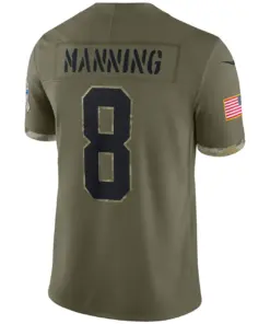 Archie Manning New Orleans Saints Nike 2022 Salute to Service Retired Player Limited Jersey - Olive - Image 4