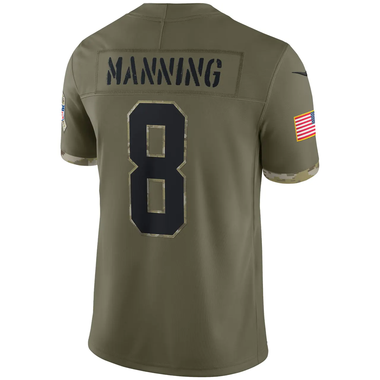 Archie Manning New Orleans Saints Nike 2022 Salute to Service Retired Player Limited Jersey - Olive - Image 4
