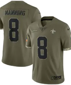Alternative view of Archie Manning New Orleans Saints Nike 2022 Salute to Service Retired Player Limited Jersey - Olive