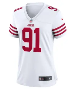 Arik Armstead San Francisco 49ers Nike Women's Player Game Jersey - White - Image 3