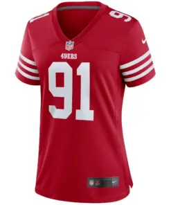 Arik Armstead San Francisco 49ers Nike Women's Player Game Jersey - White - Image 6