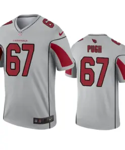Justin Pugh Arizona Cardinals Nike Inverted Legend Jersey - Grey