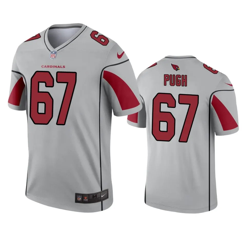 Justin Pugh Arizona Cardinals Nike Inverted Legend Jersey - Grey