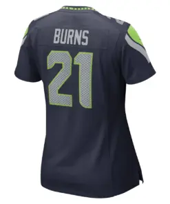 Artie Burns Seattle Seahawks Nike Women's Game Player Jersey - College Navy - Image 4