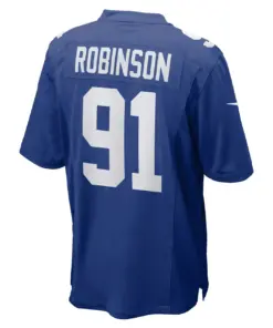 A'Shawn Robinson New York Giants Nike Team Game Jersey - Royal Blue - Image 4