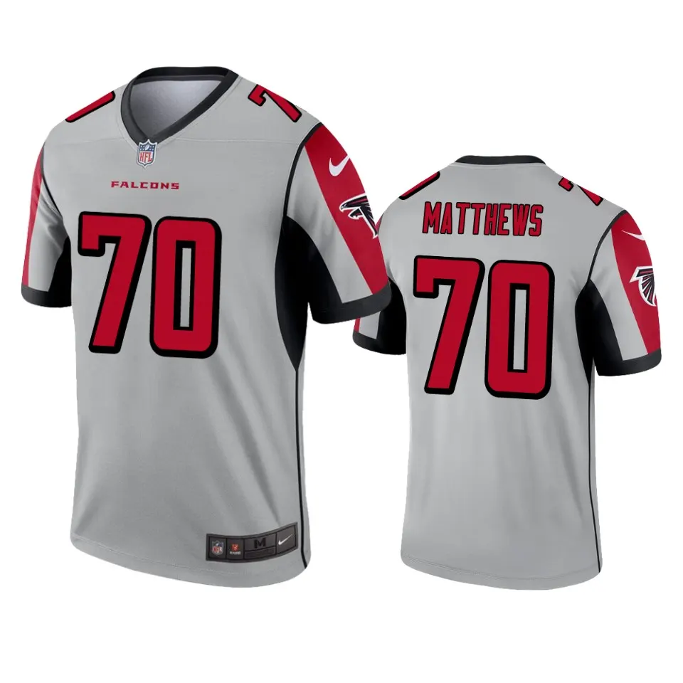Jake Matthews Atlanta Falcons Nike Inverted Legend Jersey - Grey