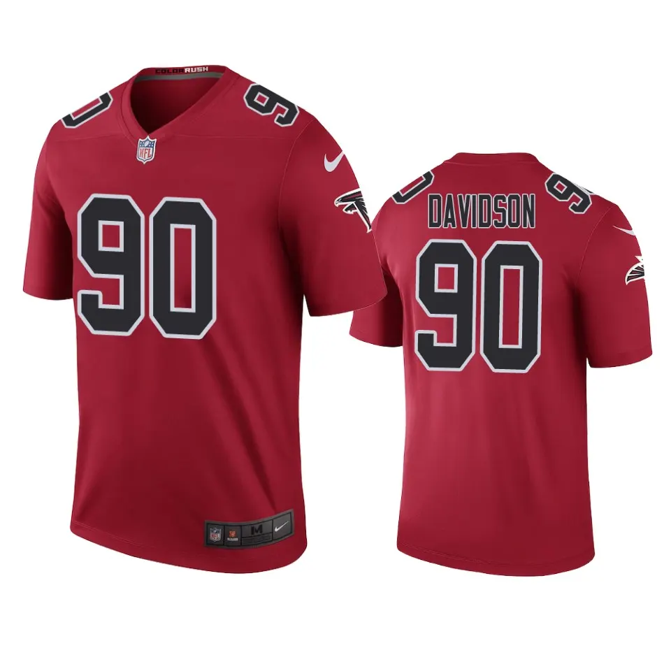Marlon Davidson Atlanta Falcons Nike Color Rush Legend Jersey - Red
