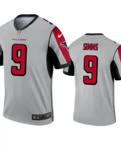 Matt Simms Atlanta Falcons Nike Inverted Legend Jersey - Grey