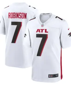 Bijan Robinson Atlanta Falcons Nike Youth Road Game Jersey - White - Bijan Robinson - White