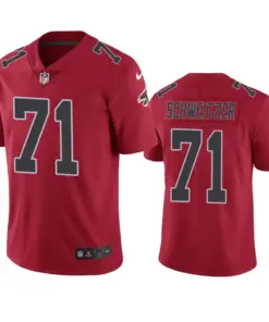 Wes Schweitzer Atlanta Falcons Nike Color Rush Limited Jersey - Red