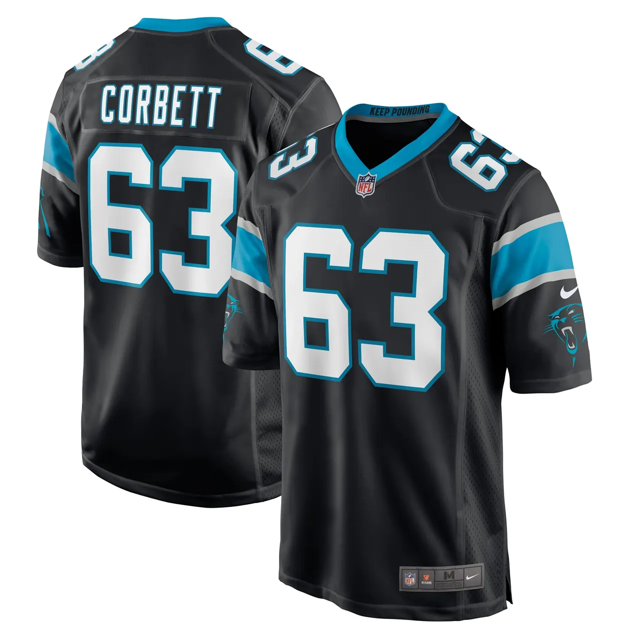 Austin Corbett Carolina Panthers Nike Game Jersey - Black - Image 2