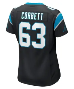 Austin Corbett Carolina Panthers Nike Women's Game Jersey - Black - Image 4