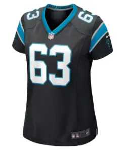 Austin Corbett Carolina Panthers Nike Women's Game Jersey - Black - Image 3