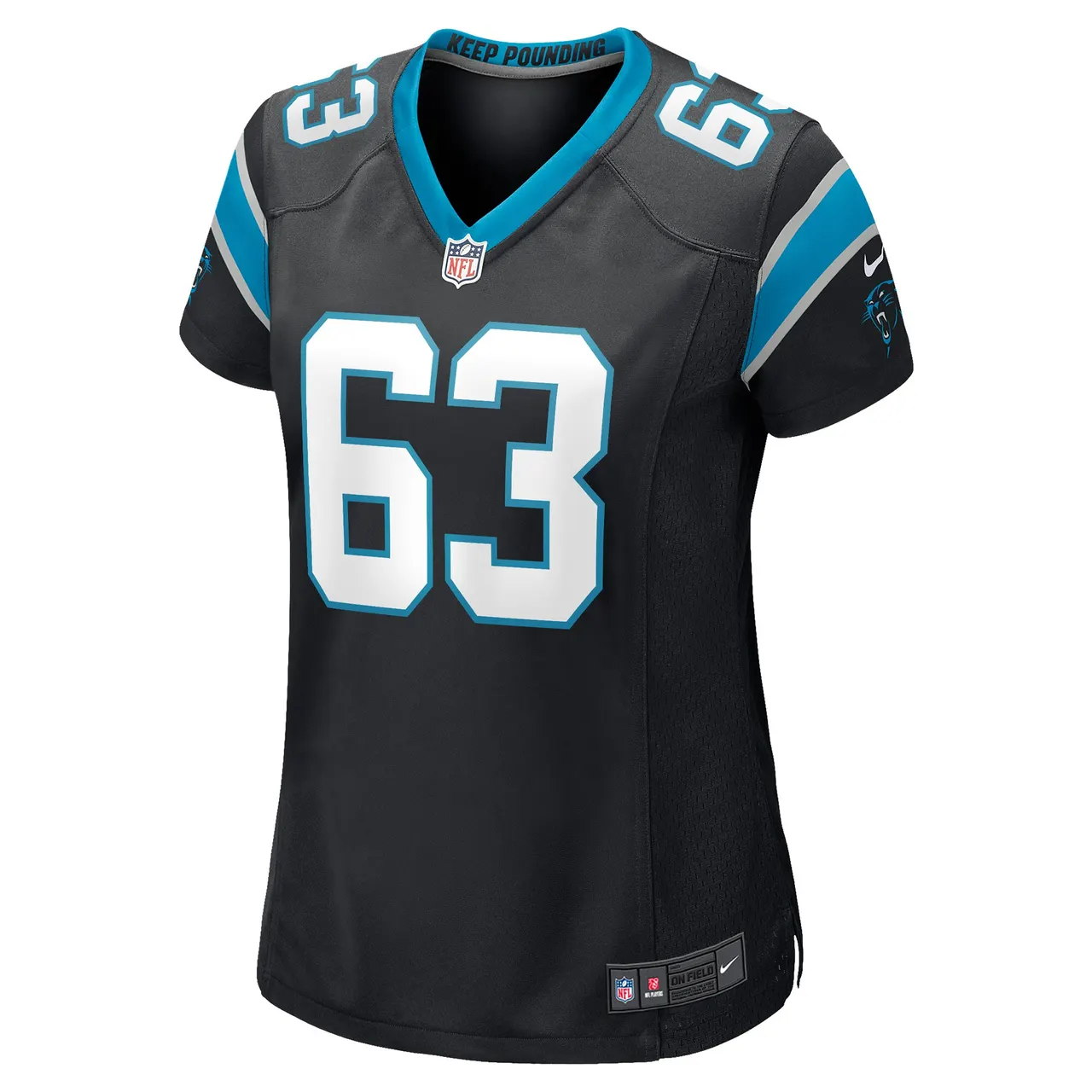 Austin Corbett Carolina Panthers Nike Women's Game Jersey - Black - Image 3