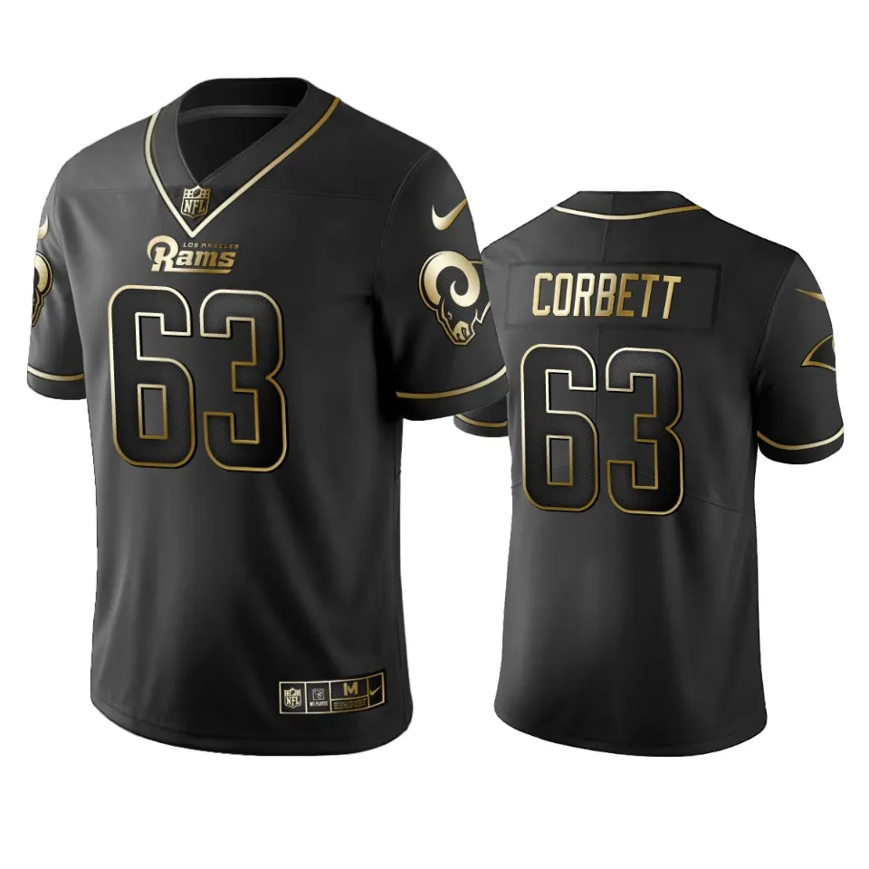Austin Corbett Los Angeles Rams Nike Golden Edition Vapor Limited Jersey - Black