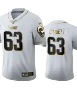Austin Corbett Los Angeles Rams Nike 100th Season Golden Edition Jersey - White