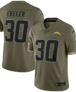 Austin Ekeler Los Angeles Chargers Nike 2022 Salute to Service Limited Jersey - Olive