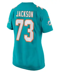 Austin Jackson Miami Dolphins Nike Women's Game Jersey - Aqua - Image 4