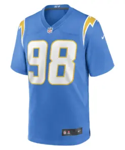 Austin Johnson Los Angeles Chargers Nike Game Player Jersey - Powder Blue - Image 3